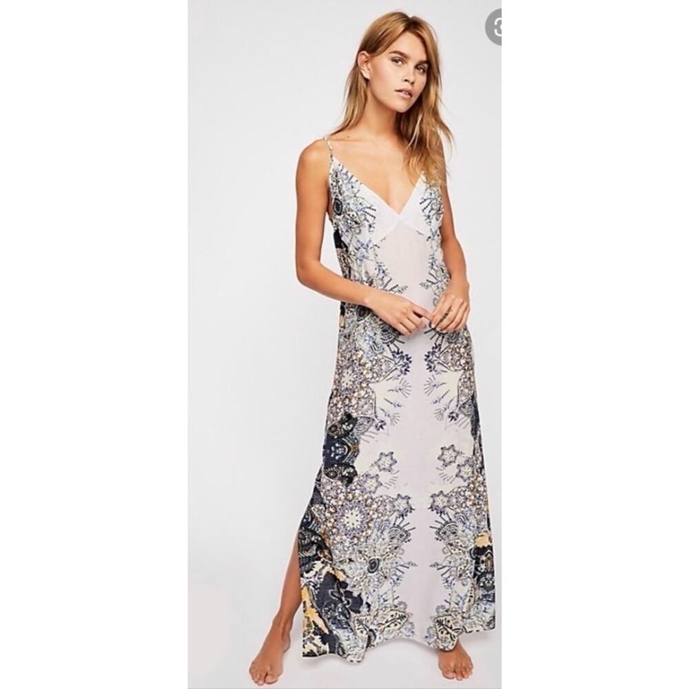FREE PEOPLE Intimately Wildflower Maxi Slip Dress Lilac Boho Fairy | XS NWT